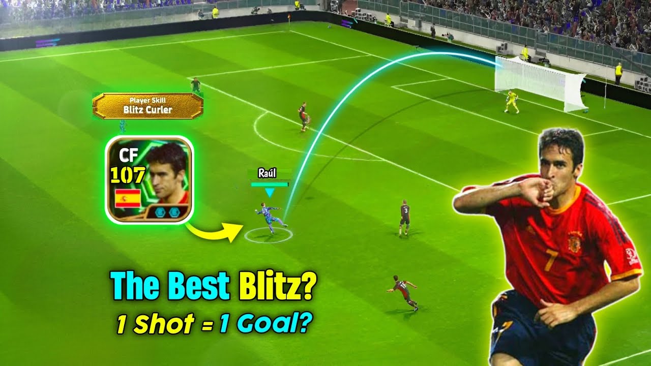 1 удар = 1 гол? 😲😧 Обзор нового 107-го блица-керлера Рауля в eFootball 26 Mobile 🔥 PES EMPIRE •