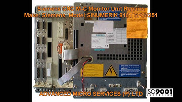 Siemens SINUMERIK 810T 6PC3251 CNC M-C Monitor Unit Repairs @ Advanced Micro Services Pvt.Ltd