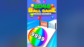 From 2️⃣ to 2048 💥 | 2048 Ball Game Merge Number Short #shorts