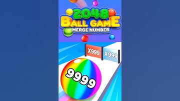 From 2️⃣ to 2048 💥 | 2048 Ball Game Merge Number Short #shorts
