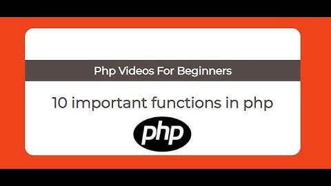10 Important Functions in PHP#Tutorial#14