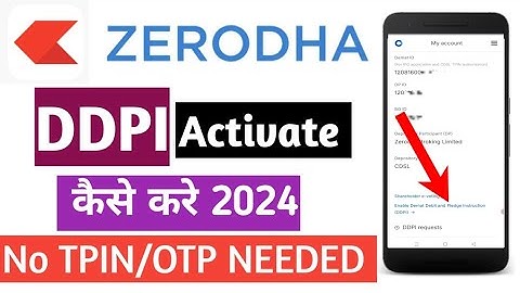 Zerodha DDPI Activation||How to Activate DDPI in Zerodha Kite||Zerodha Kite DDPI 2024||Zerodha kite