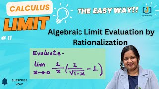 Algebraic Limit Evaluation Using Rationalization Part2 | Calculus | JijaAcademy