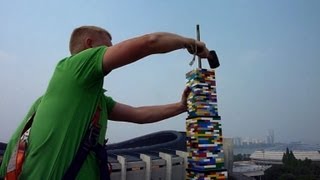 Record breaking lego tower in Seoul