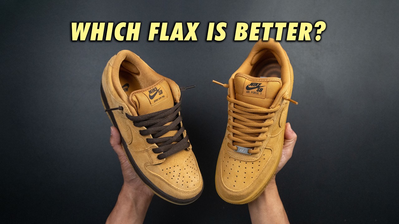 Air Force 1 SB Flax vs Nike SB Dunk Low Wheat | On Feet & Lace