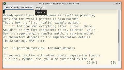 Vim regexp: Greedy quantifiers