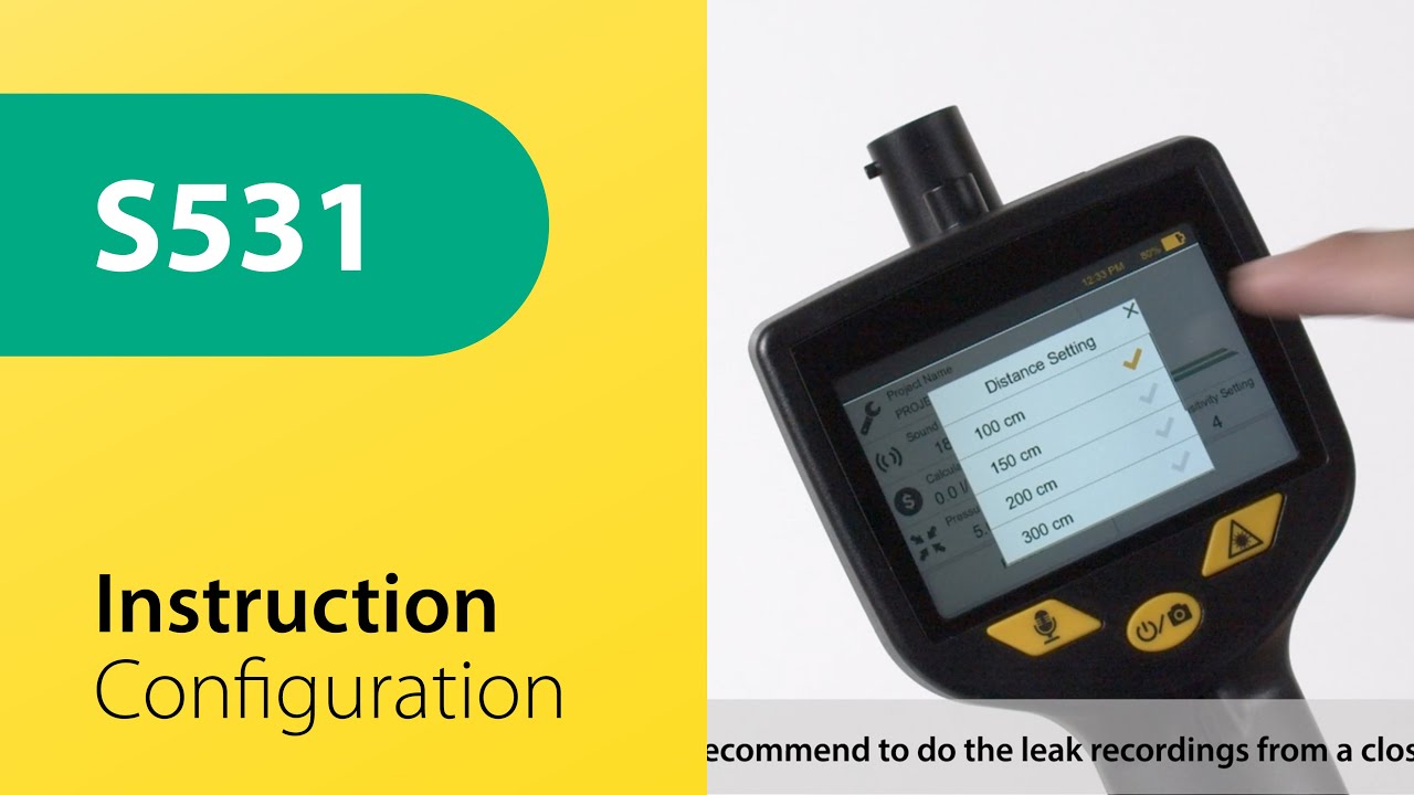 S531 Leak Detector for Compressed Air & Gases (paired with LMS) - Introduction & Configuration (EN)