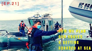 HOW WE PLAN OUR ROUTES &amp; GETTING BOARDED AT THE SEA on our Leopard 45 Catamaran [Ep.21]