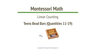 Montessori Math 03-01 Teens Bead Bars (Quantities 11-19) - A