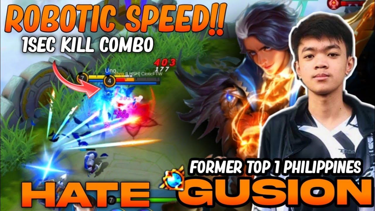EXE.HATE FORMER TOP 1 PH GUSION GODLY HAND SPEED | GUSION GAMEPLAY BY HATE