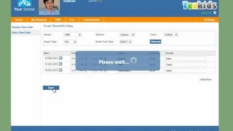 How to view as well as create Exam Time Table( Tezkids.com - School Management Software)