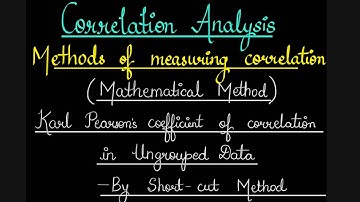 Correlation Analysis - Part 6 - Karl Pearson