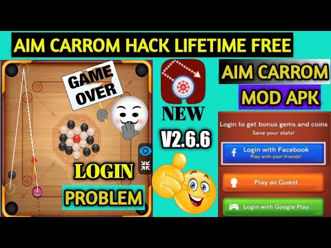Aim Carrom ?hack Lifetime ? Mod apk New V2.6.6 l Facebook login problem solve ? l Carrom hack trick