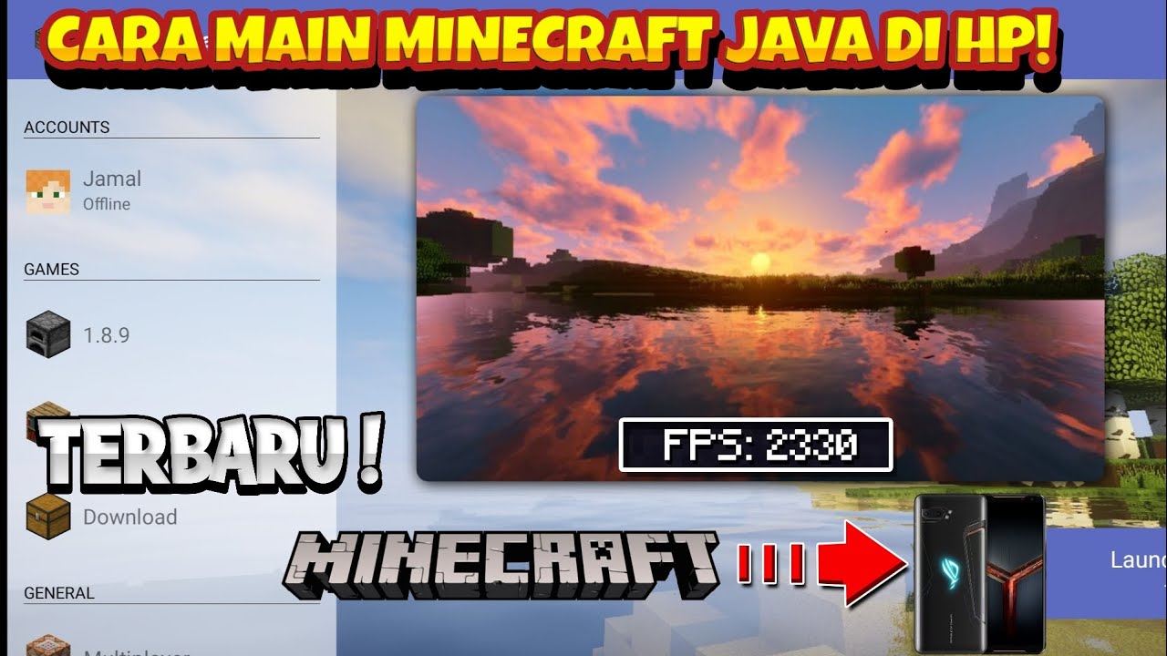 TERBARU! CARA MAIN MINECRAFT JAVA DI ANDROID | NO LAG | LEBIH MANTAP ...