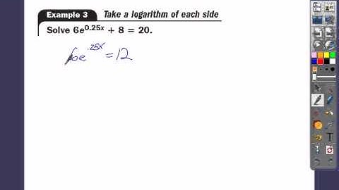 ALG2 CH7.6 Part 1 (Solve Exponential and Logarithmic Equations)