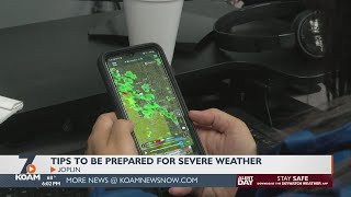 Tips for preparing for severe weather.
