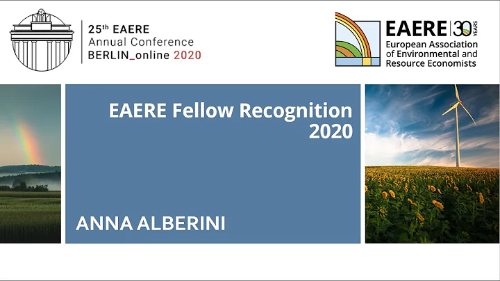Short message: EAERE Fellows - Anna Alberini