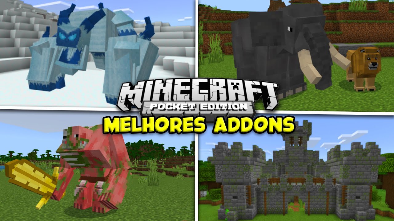 TOP 10 MELHORES ADDONS PARA O MINECRAFT DE CELULAR | PE BEDROCK - Parte ...