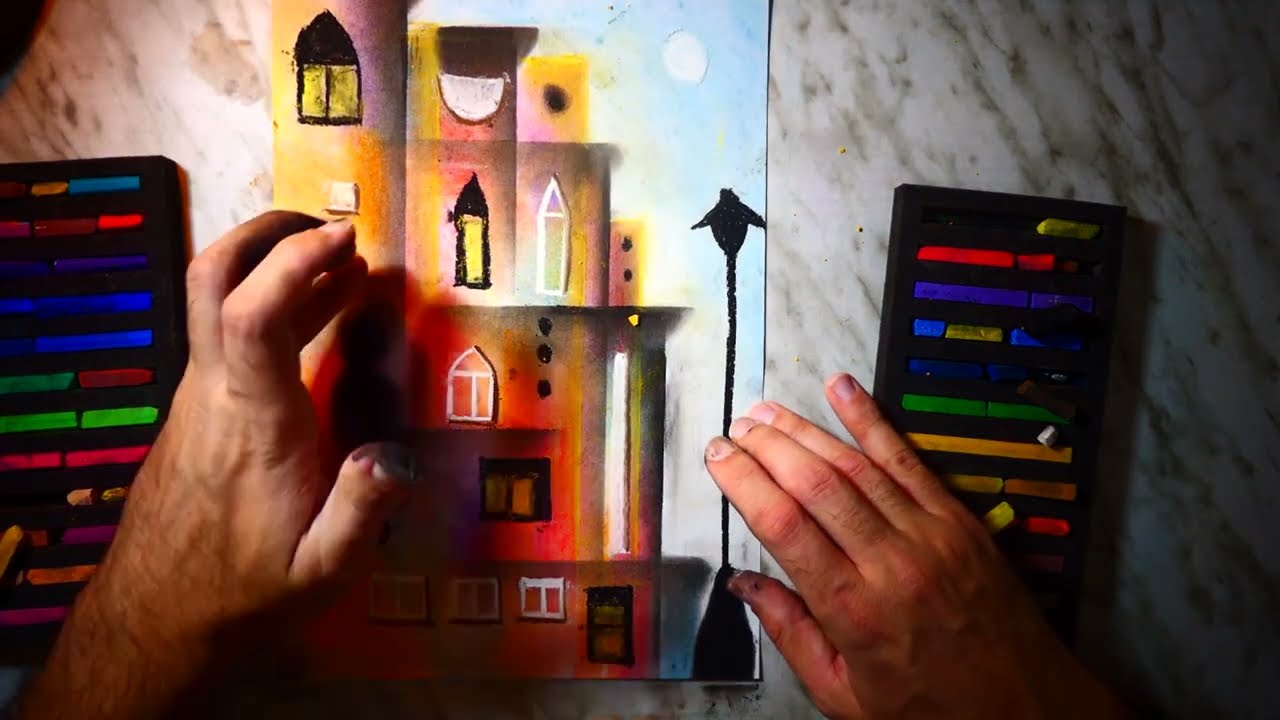 Hidden Soul - Structure Abstract Painting | Chalk Soft Pastel | Paper Technique | Relaxing Art