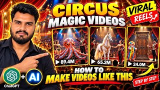 How to Create VIRAL AI Circus Magic Videos for FREE (New Viral Niche) | Full Tutorial