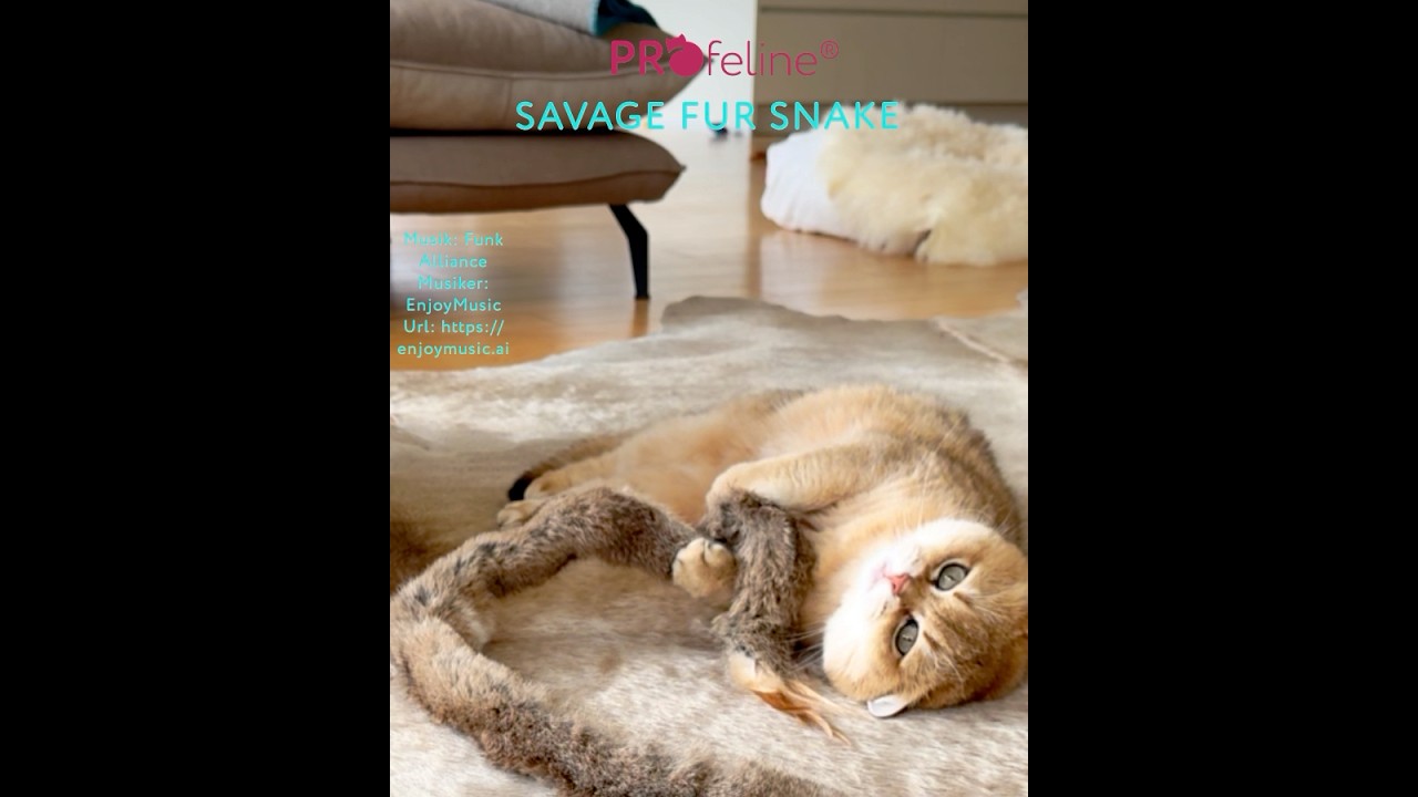 Savage Fur Snake Cat Toy – Real Rabbit Fur for Wild Hunting Play