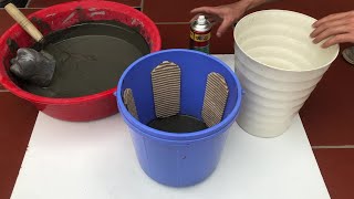 New Ideas - How To Create Cement Flower Pots From Cardboard And Plastic Containers