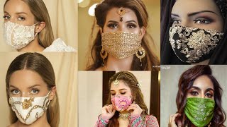 WASHABLE FACE MASK DESIGNS 2021 FASHION BRIDAL FACEMASK DESIGNS REUSABLE FACE MASKS matching masks