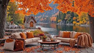 Fall Morning Jazz & Coffee 🍂 Tranquil Lakeside Ambience for Focus, Reading and Relaxation