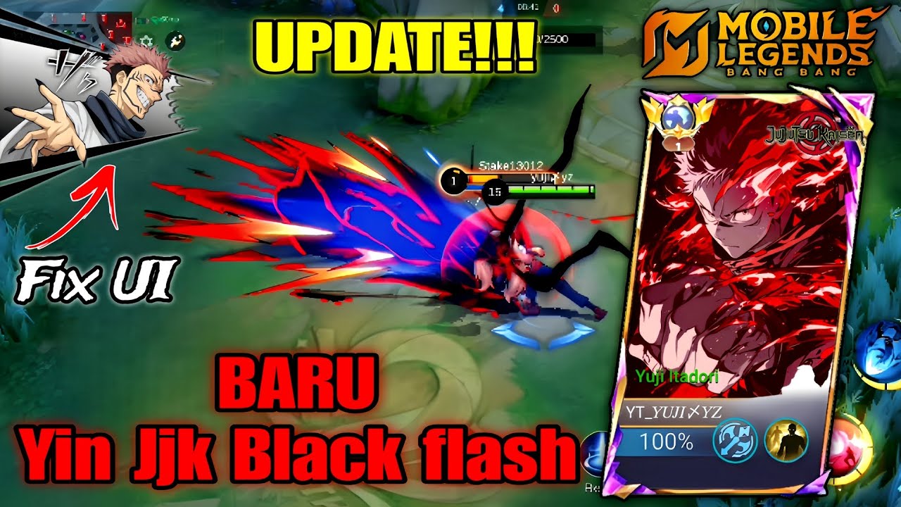 NEW UPDATE!! Yin Jjk Black flash { FIX UI } | Full effect√ | No password√ | Terbaru√