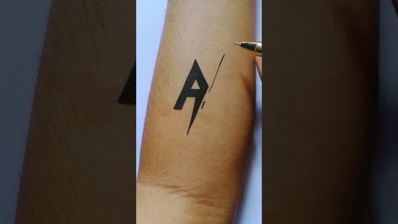 How To Draw Letter AS On Hand With Pen #tattoo #tattoodesign