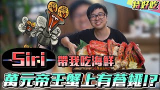 【DinTer】特好吃－Siri帶我吃海鮮系列！萬元帝王蟹上有蒼蠅？！在台北竟然吃得到正港澎湖牡蠣？！