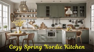 Cozy Spring Nordic Style Small Kitchen Decor 2025 | Scandinavian Design screenshot 2