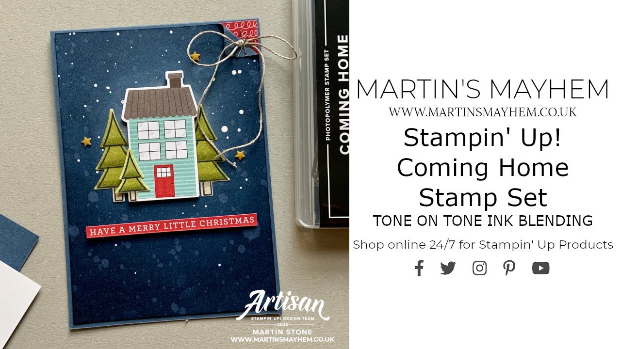 Stampin' Up! Coming Home Stamp Set | Tone on Tone Ink Blending Technique | Trimming the Town Suite