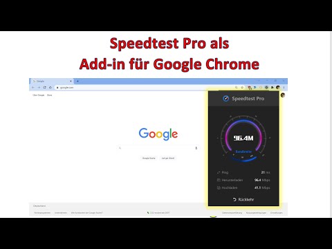 Speedtest Pro in Google Chrome als Add-In integrieren / Bandbreitentest / Ping, Download, Upload