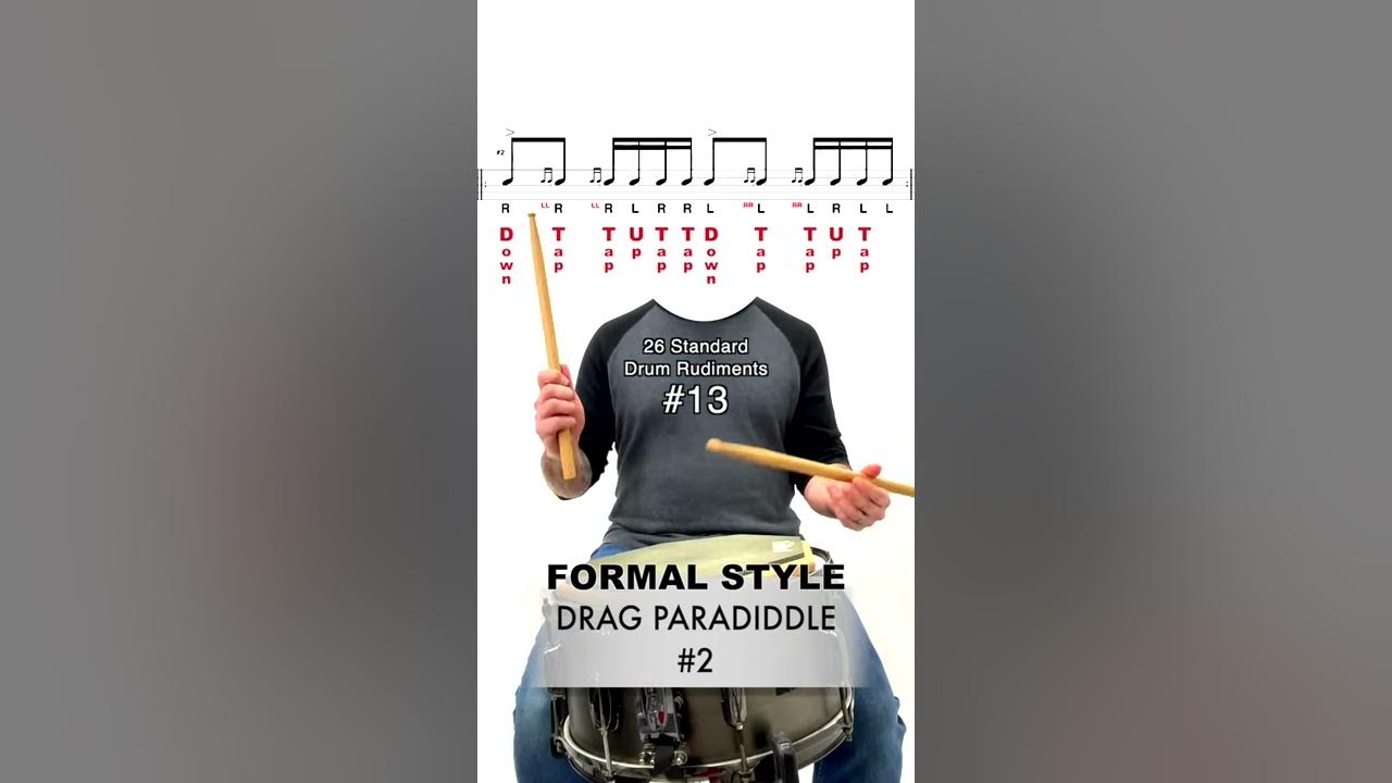 How To Play A Drag Paradiddle 2 On Drums in 30 Seconds Drum