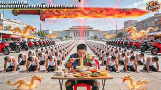 Beggar Eating Street Noodles Harassed by Thugs—Revealed as Dragon Marshal, Wipes Them Out