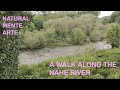 walking along the banks of the nahe river. relaxing sounds of nature. Reihnland-pfalz Bad Sobernheim