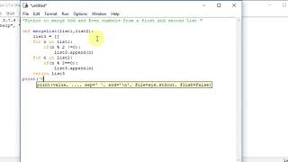 Python to merge Odd and Even numbers from a first and second List