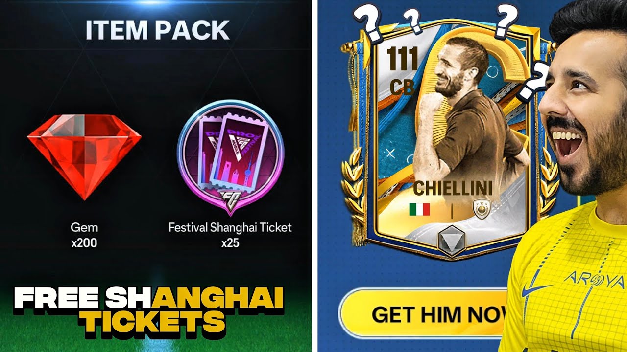 Free Shanghai Tickets ! 111 Chiellini Live OVR Upgrade [Redeem Code] 😱