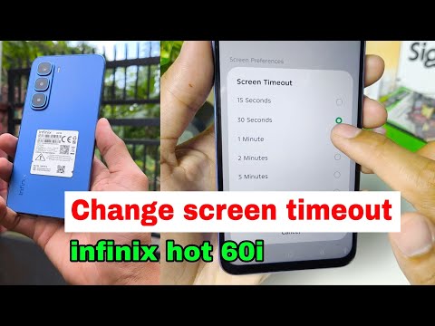 How to change the screen timeout on the Infinix Hot 60i cellphone 