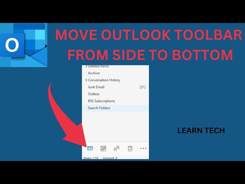 How to Move Outlook Navigation Toolbar from Side to Bottom!