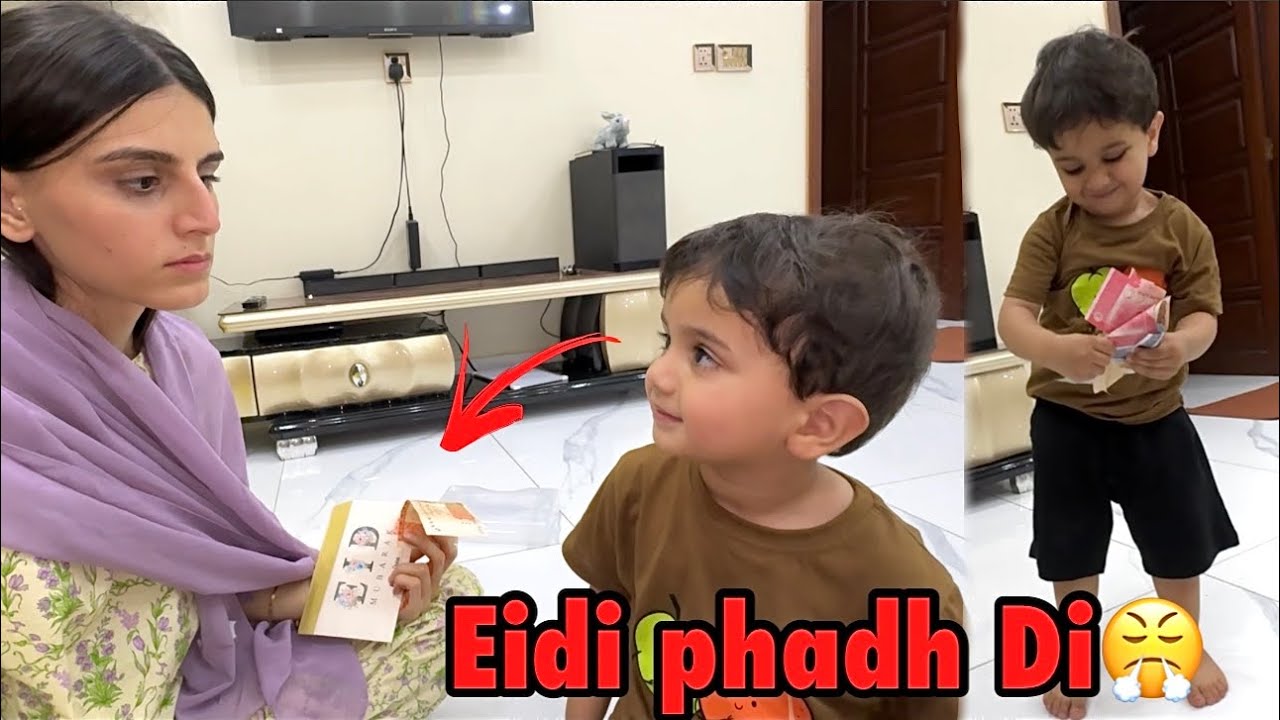 Basil me saba ki eidi phaadh Di 😤 | eidi counting ki sabki 😍 | kabeer ki sabse zaiyada eidi jama hoi