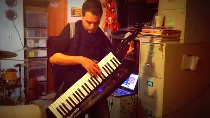 Walter Curella playing a Blues on Keytar Roland ax synth