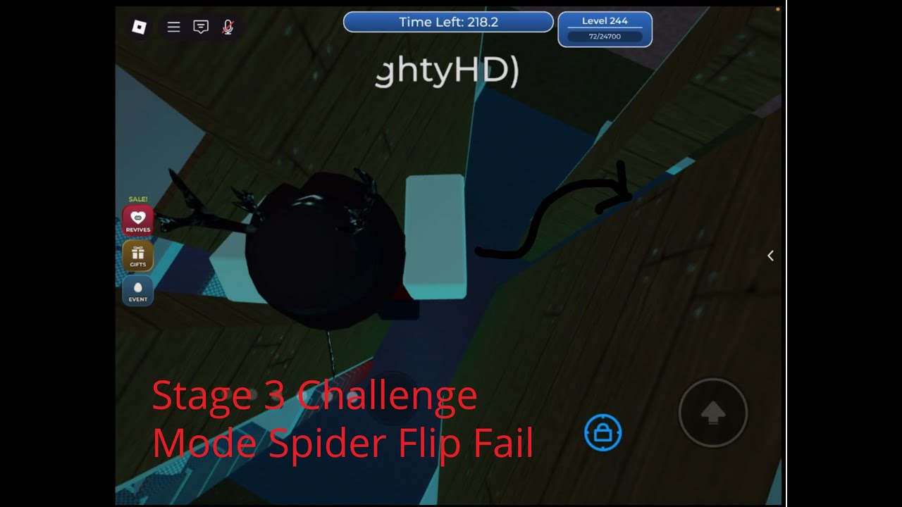 Ninja Warrior Rewind Challenge Mode // Spider Flip Fail // (MOBILE)