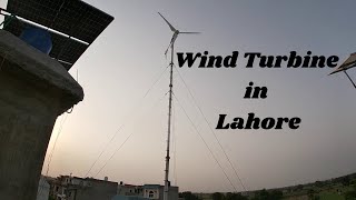 Wind turbine installed in Lahore on a Roof top