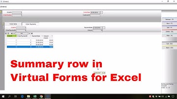 How to add a Summary row in Excel VBA Virtual Forms - Grid Control