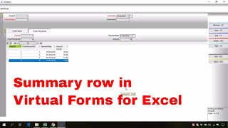 How to add a Summary row in Excel VBA Virtual Forms - Grid Control