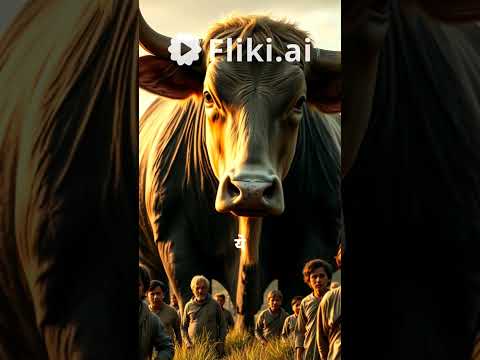 एक बड़ी गाय का गांव में आना 😱 #facts #story