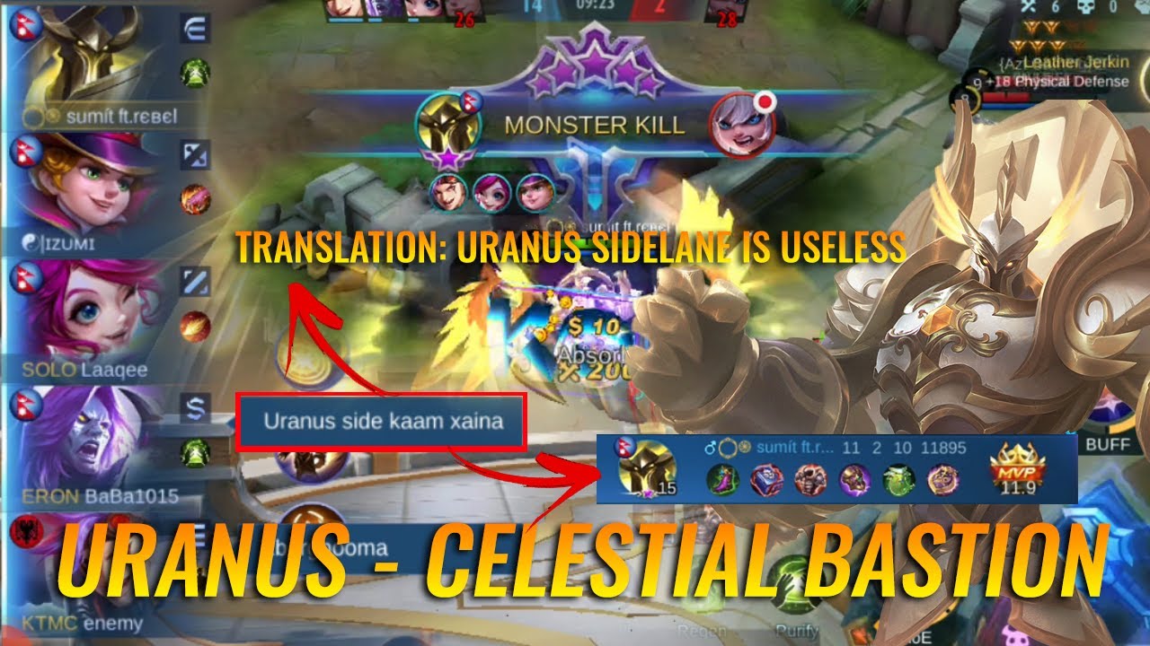 MLBB URANUS | RANDOM TEAMMATE SAYING URANUS SIDELANE IS USELESS | MLBB