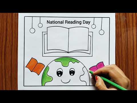 National Reading Day Poster Drawing / Vayana Dinam Drawing / How to Draw Vayana Dinam In Malayalam